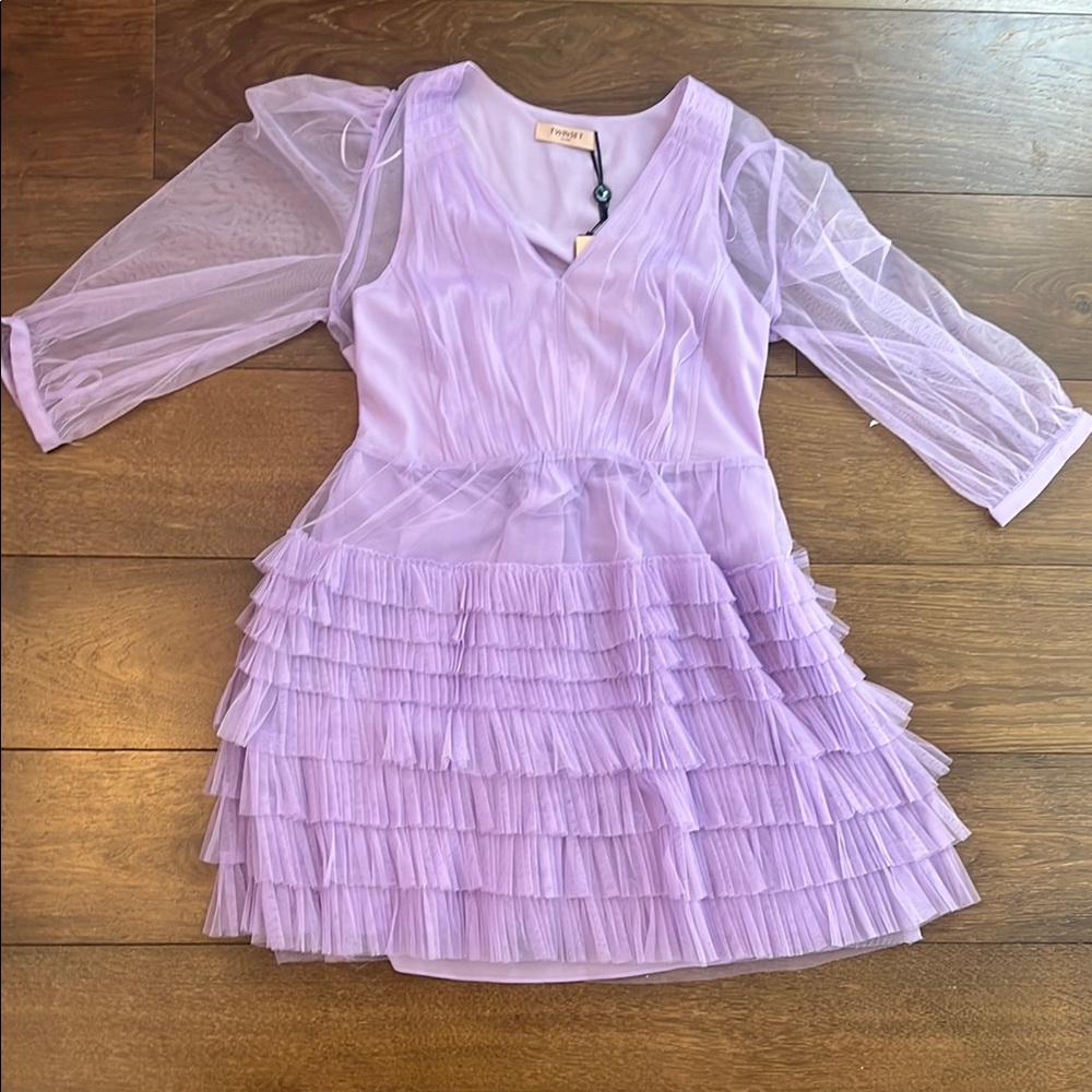 TWINSET Milano Purple Mini Dress